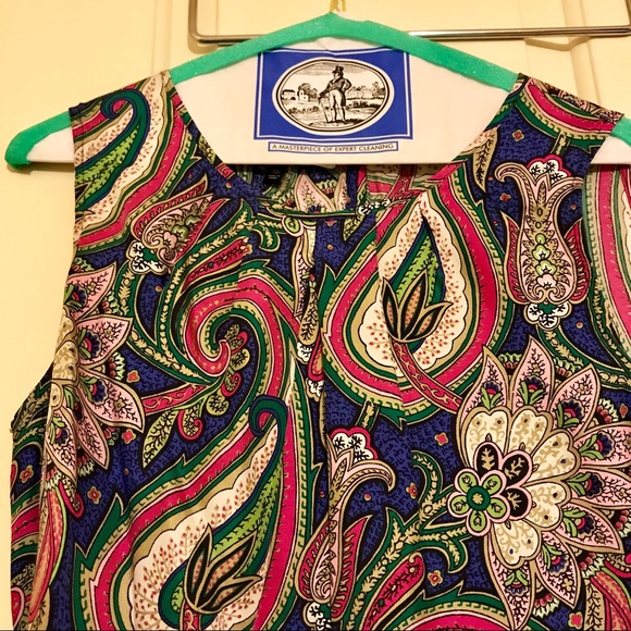 Silk paisley sleeveless top - Picture 2 of 5